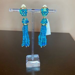 NWT Kendra Scott Cecily Earrings Clip-On Gold Hardware $225